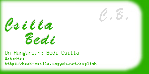 csilla bedi business card